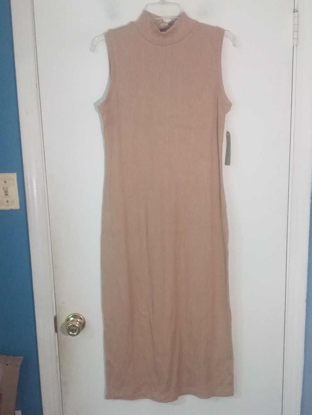 * Nine Eight New York Mock Neck Ribbed Dress  Medium NWT $89